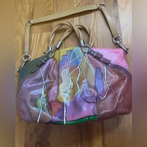 COACH CHELSEA Patent Hand Painted Leather Chelsea Shoulder Purse J1293-F22563